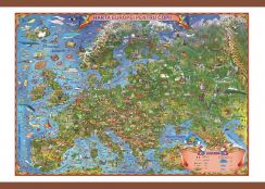 Harta Europei pentru copii 700x500mm